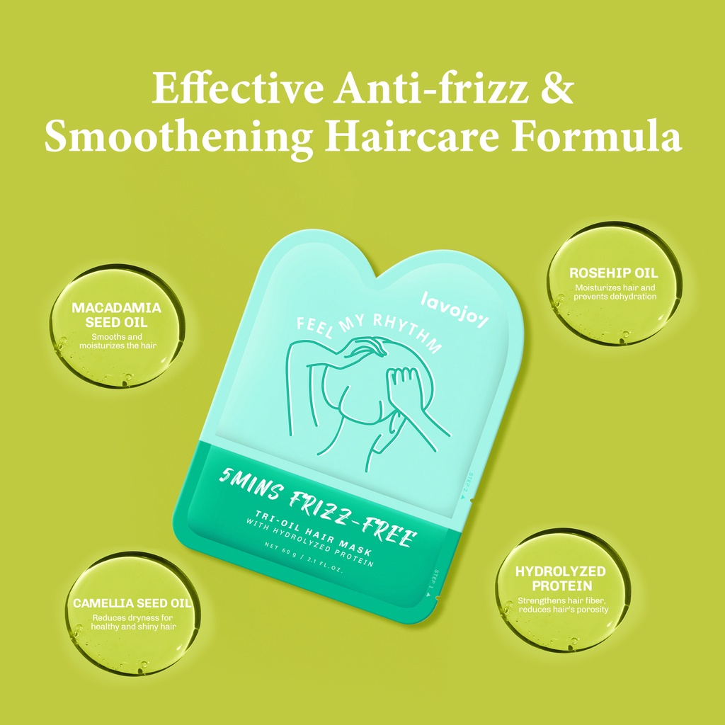 Lavojoy 5 Mins Frizz-Free Tri-Oil Hair Mask 60gr *