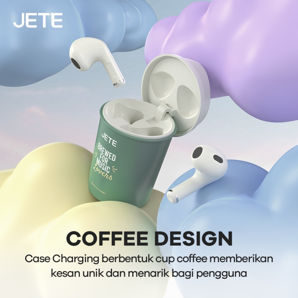 JETE Handsfree Bluetooth TWS FS2 Pink - Brewed For Music Lovers 300mAh