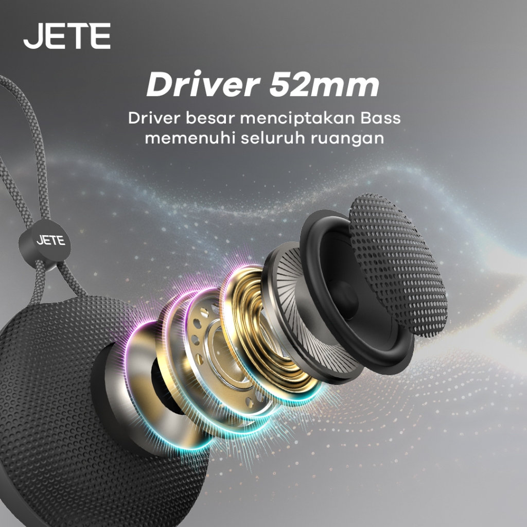 JETE Speaker Bluetooth - SM2 Black (3W)