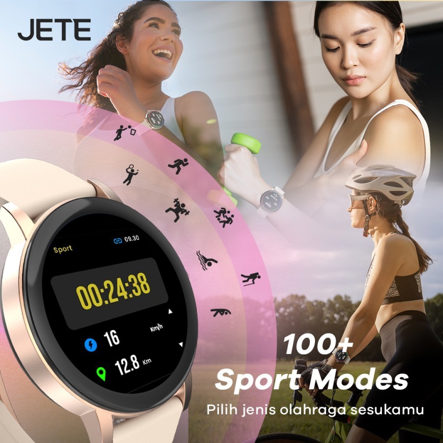 JETE Smartwatch - Aura Series Black 1.3 inch