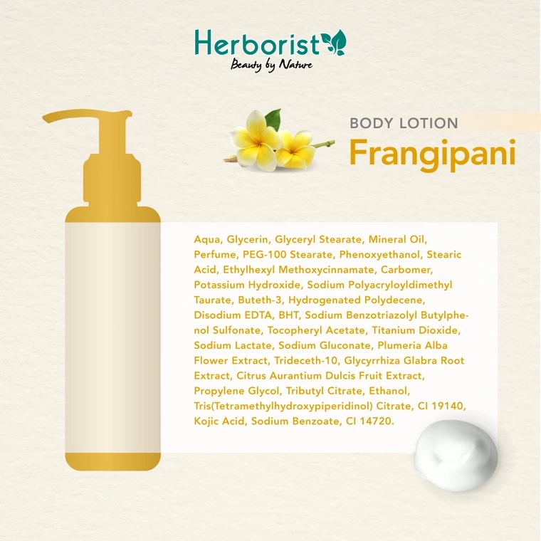 Herborist Body Care Body Lotion 145ml - Frangipani
