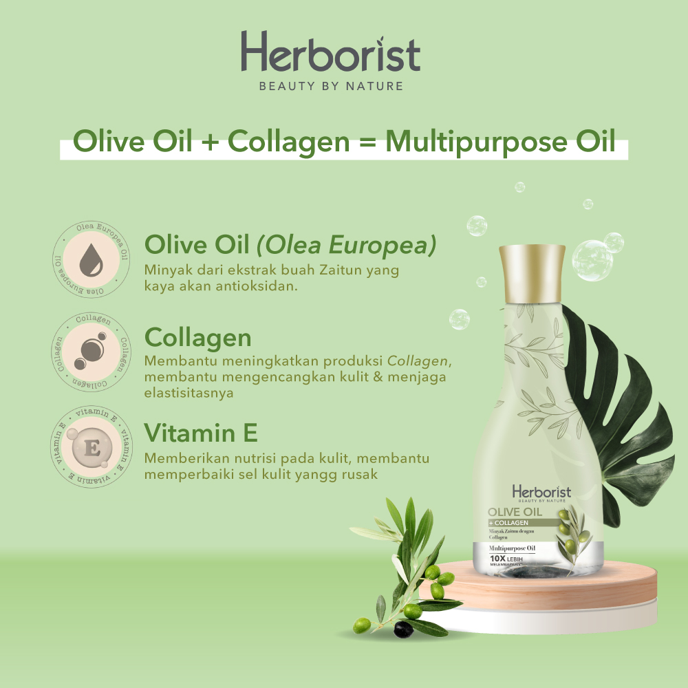 Herborist Minyak Zaitun Olive Oil + Collagen 75ml