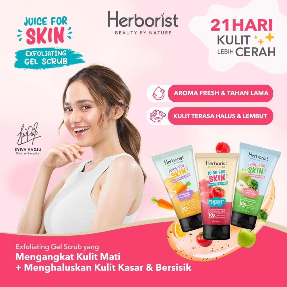 Herborist Juice For Skin Exfoliating Gel Scrub 150ml - Raspberry & Tomato