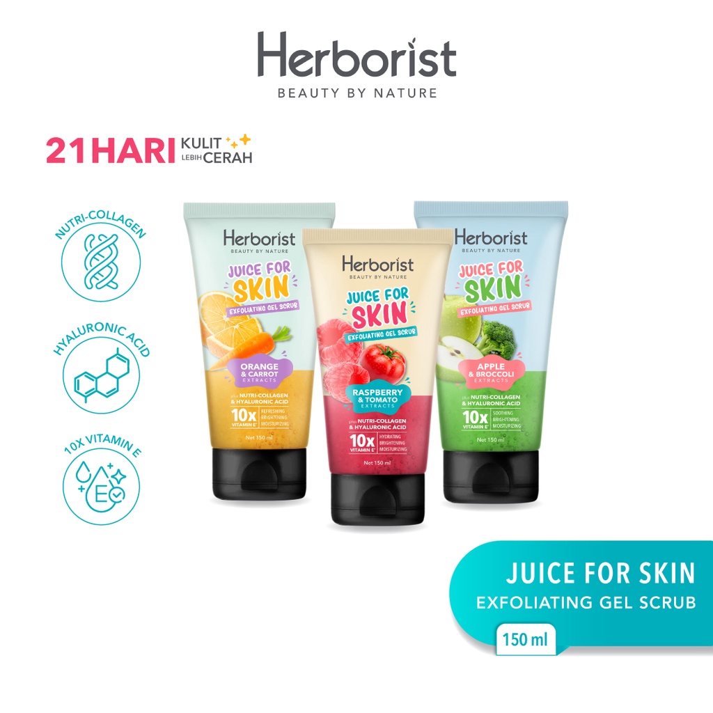 Herborist Juice For Skin Exfoliating Gel Scrub 150ml - Orange & Carrot