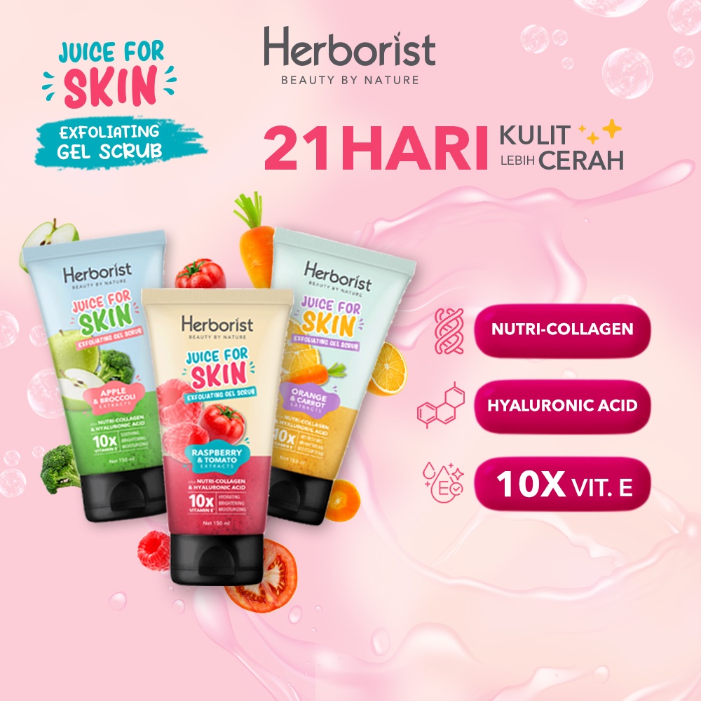 Herborist Juice For Skin Exfoliating Gel Scrub 150ml - Orange & Carrot