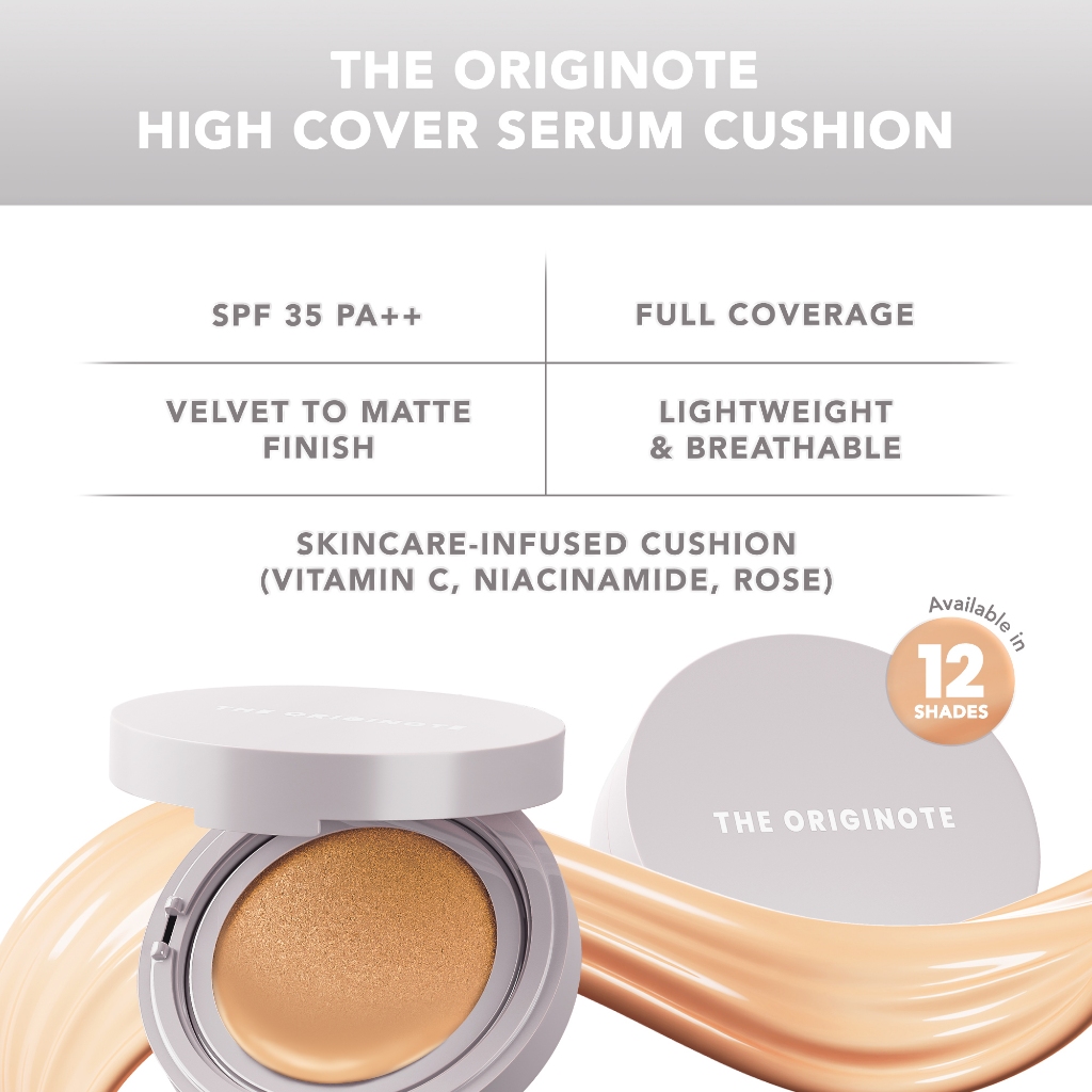 The Originote High Cover Serum Cushion - Medium Warm *