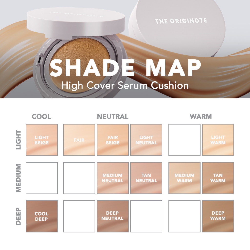 The Originote High Cover Serum Cushion - Medium Warm *