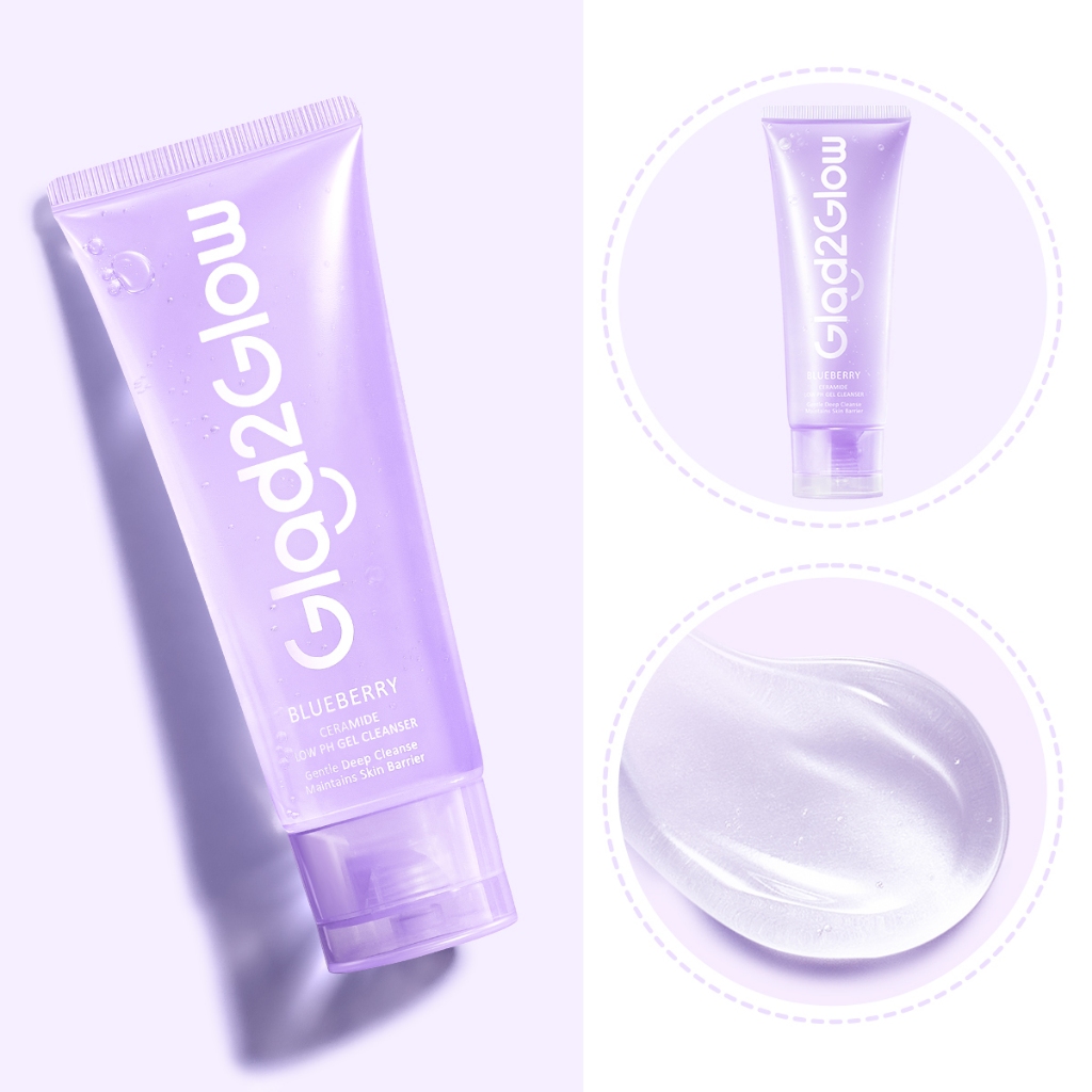 Glad 2 Glow Cleanser - Blueberry Ceramide Low Ph Gel 70ml
