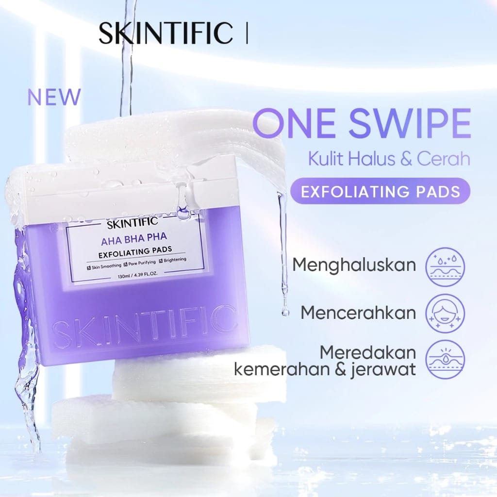 Skintific AHA BHA PHA Exfoliating Pads 130ml (40pads)