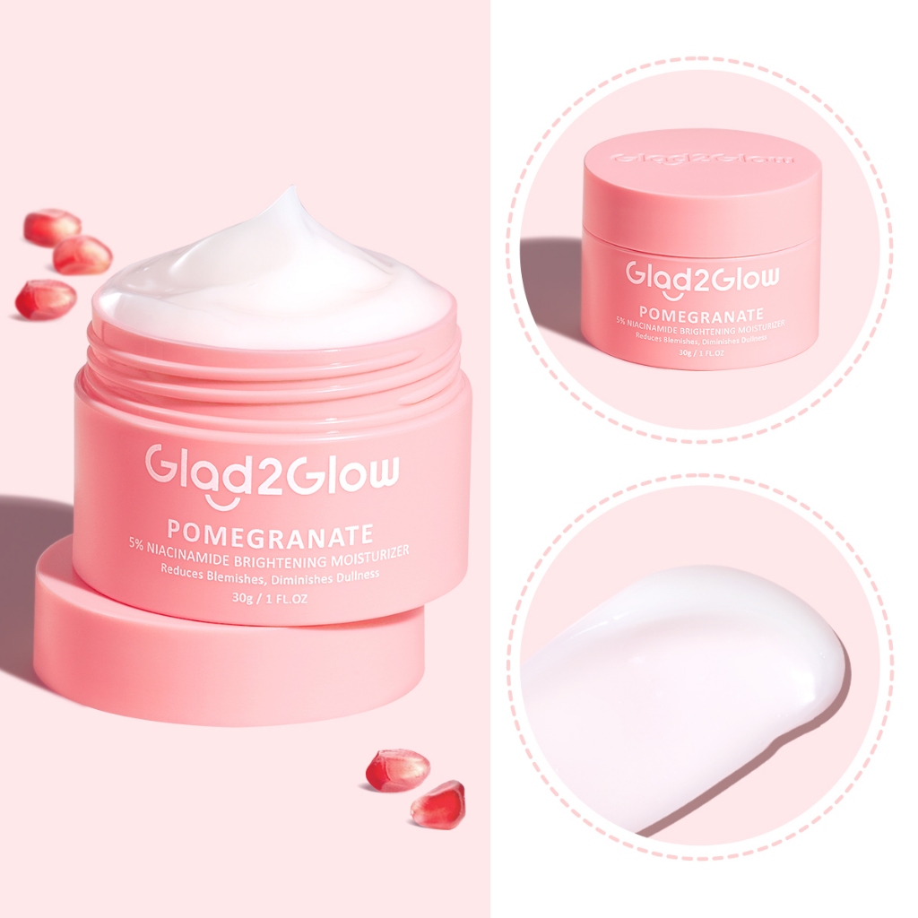 Glad 2 Glow Moisturizer - Pomegranate Niacinamide Brightening 30gr