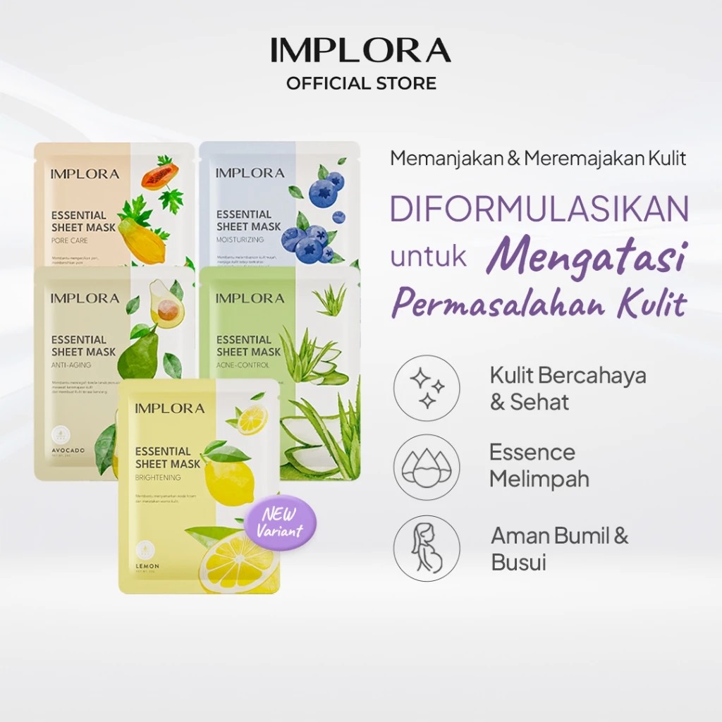 Implora Essential Sheet Mask 25gr - Avocado (Anti Aging)