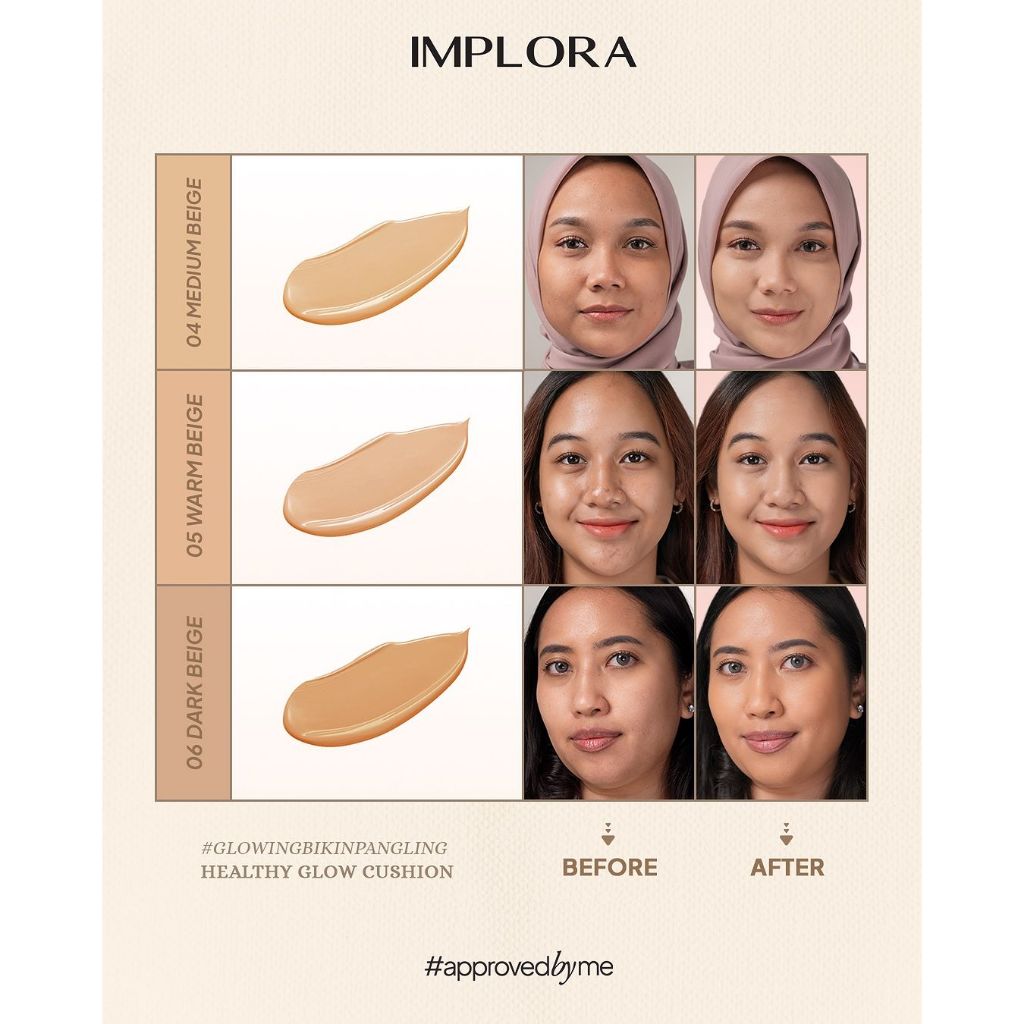 Implora Healthy Glow Cushion REFILL - 04 Medium Beige