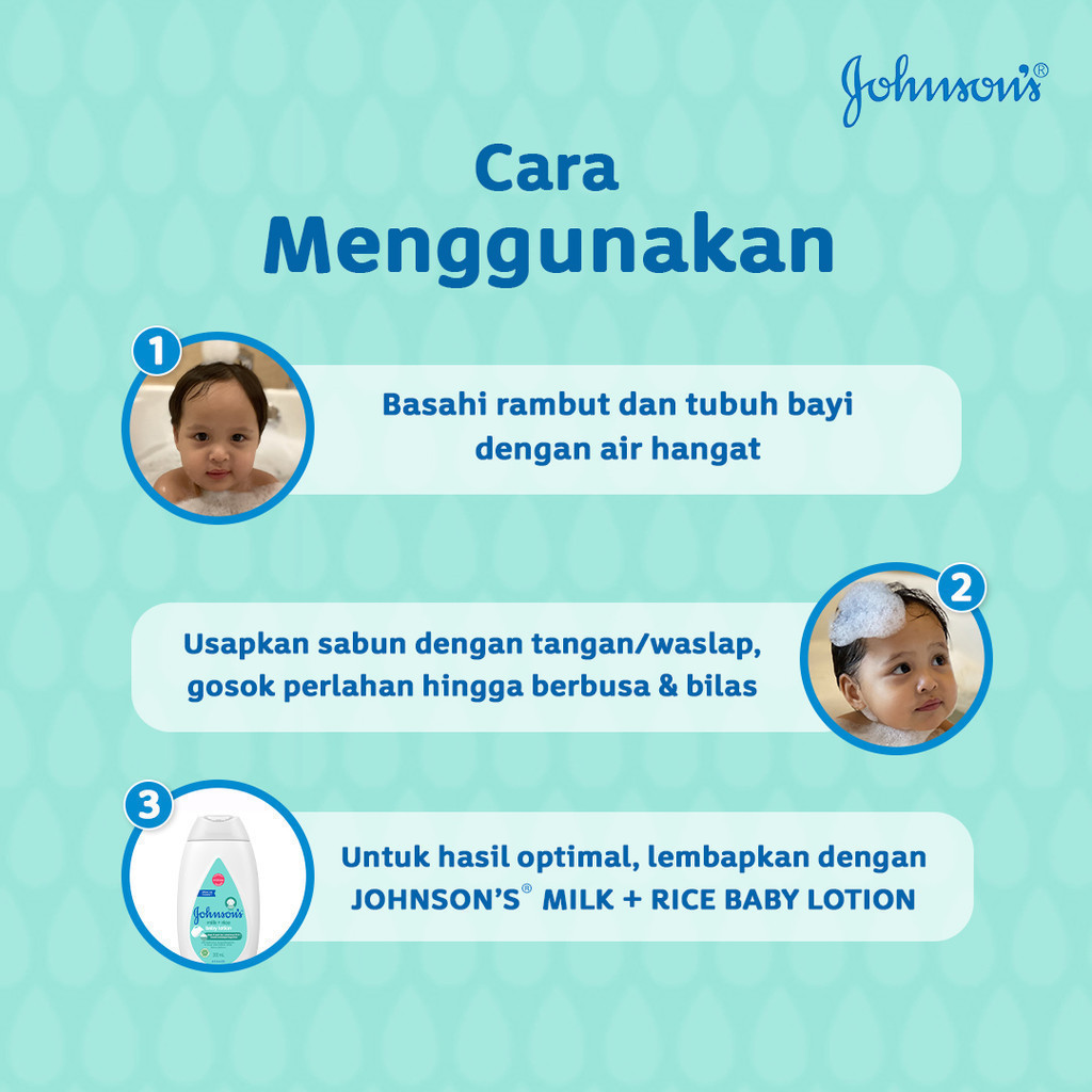 Johnsons Baby Hair & Body Baby Bath - Milk Rice 100ml
