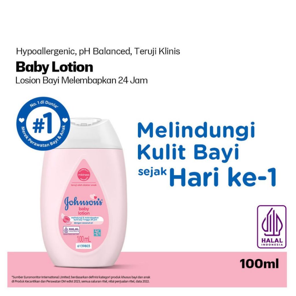 Johnsons Baby Lotion 100ml - Reguler Johnsons Baby Lotion 100ml - Reguler