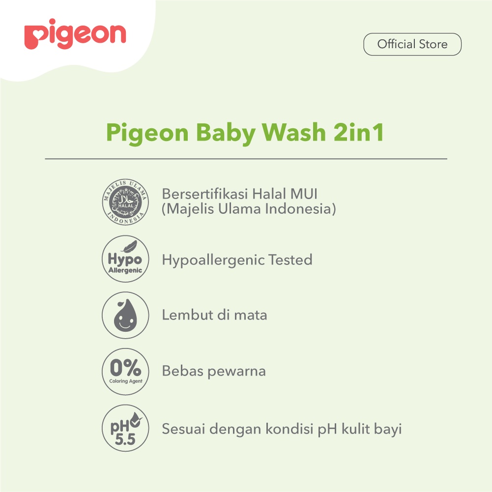 Pigeon Baby Wash 2in1 100ml -  Hair Body Wash Jojoba & Chamomile