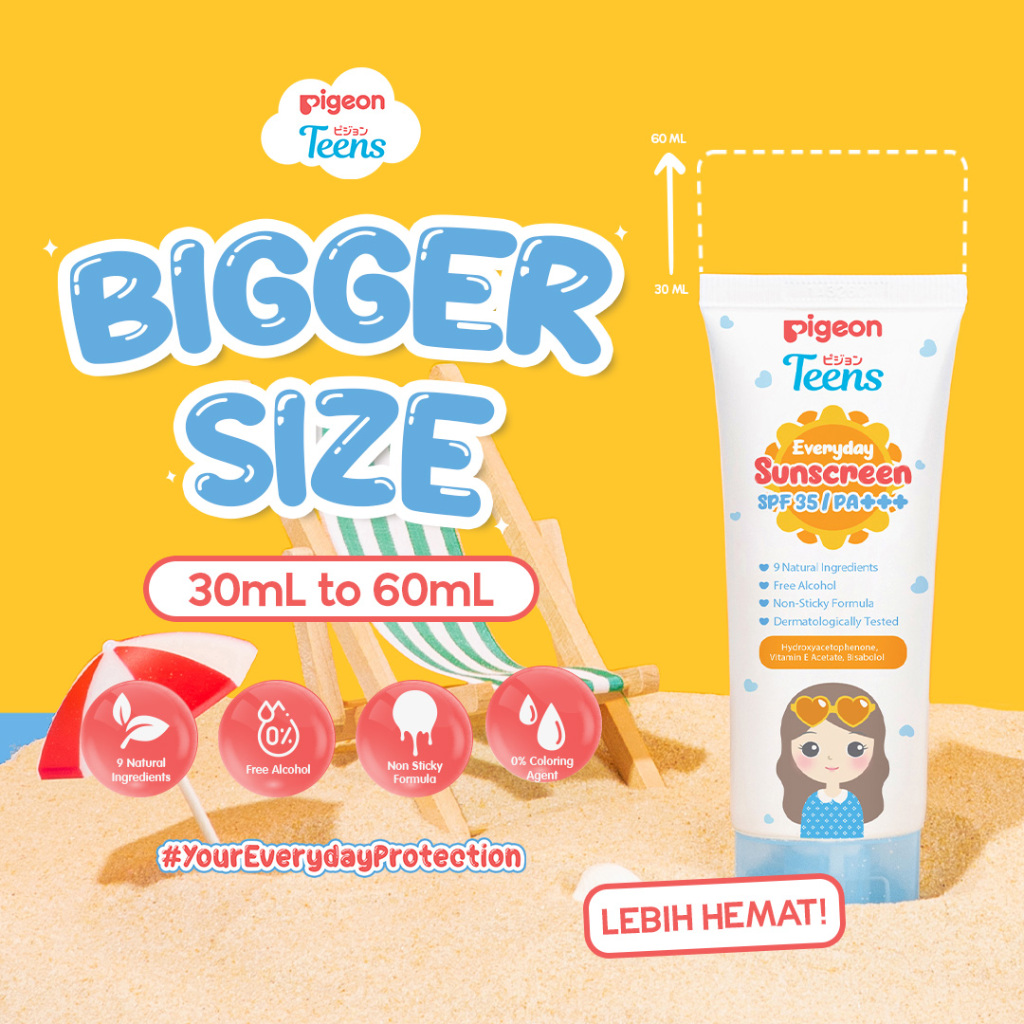 Pigeon Teens Everyday Sunscreen SPF 35 PA+++ 60ml