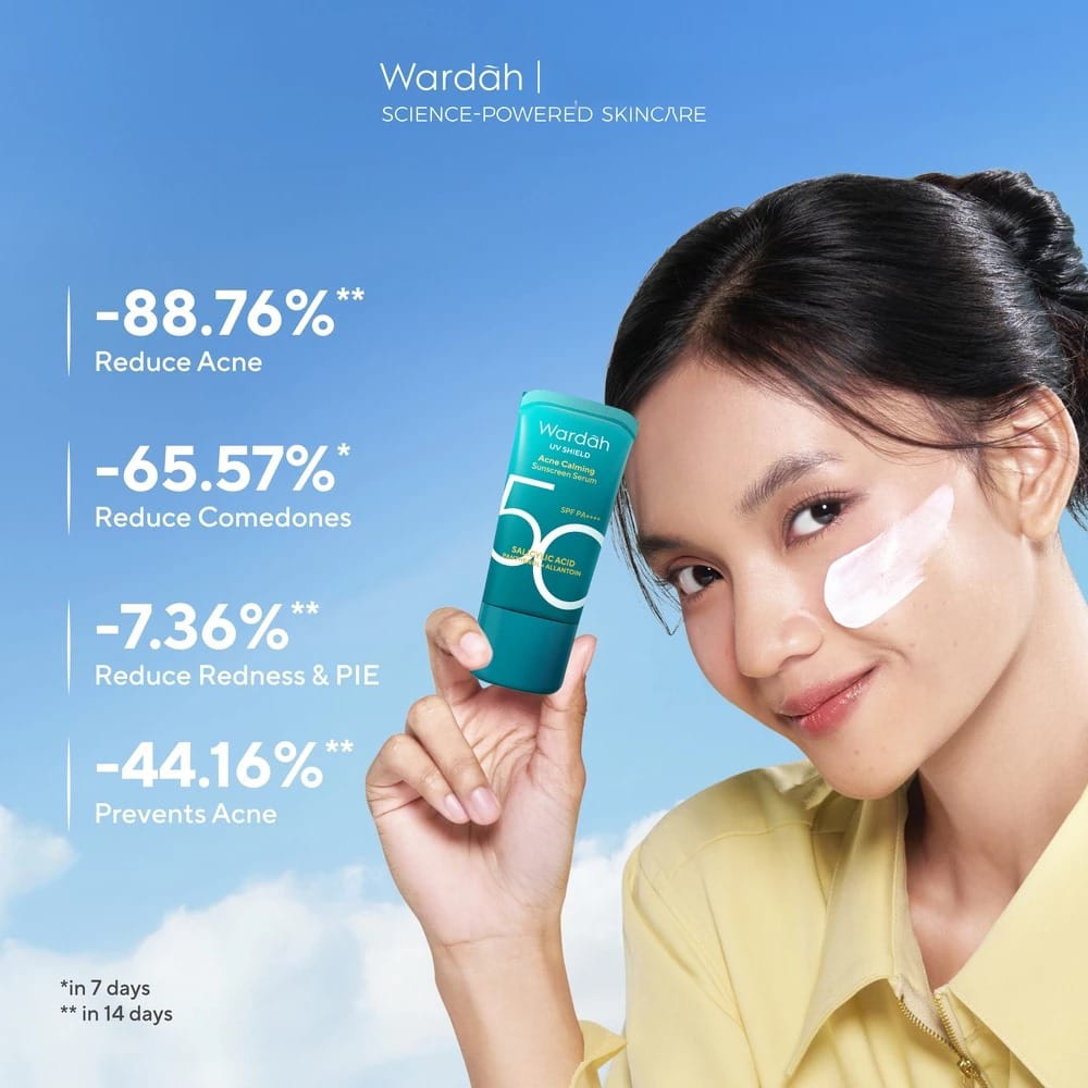 Wardah UV Shield Acne Calming Sunscreen Serum SPF50 PA++++ 25ml