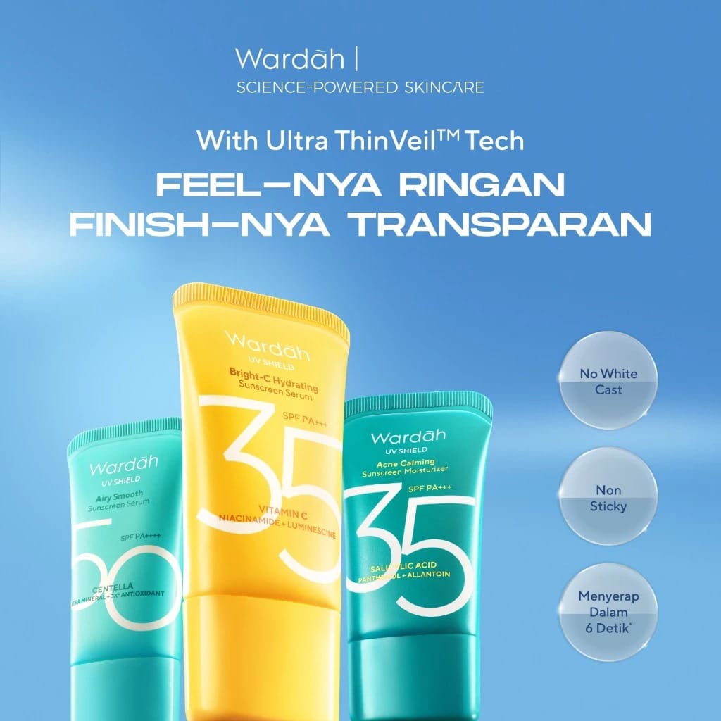 Wardah UV Shield Acne Calming Sunscreen Serum SPF50 PA++++ 25ml