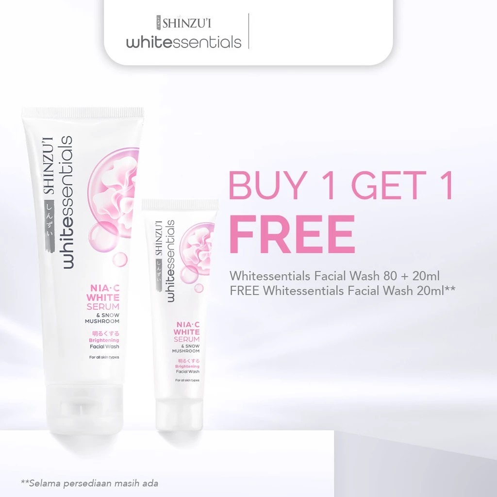 Shinzui Whitessentials Brightening Facial Wash Snow Mushroom 100ml (80+20)