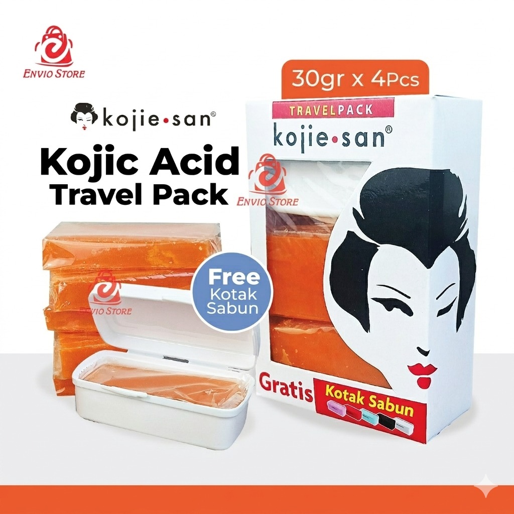 Sabun Kojie San - Kojic Acid Travel Pack 30gr x 4pcs