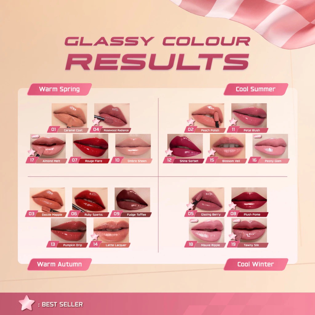 Wardah Glasting Liquid Lip 3.5gr (Lip Cream Transferproof) - 08 Plush Pome