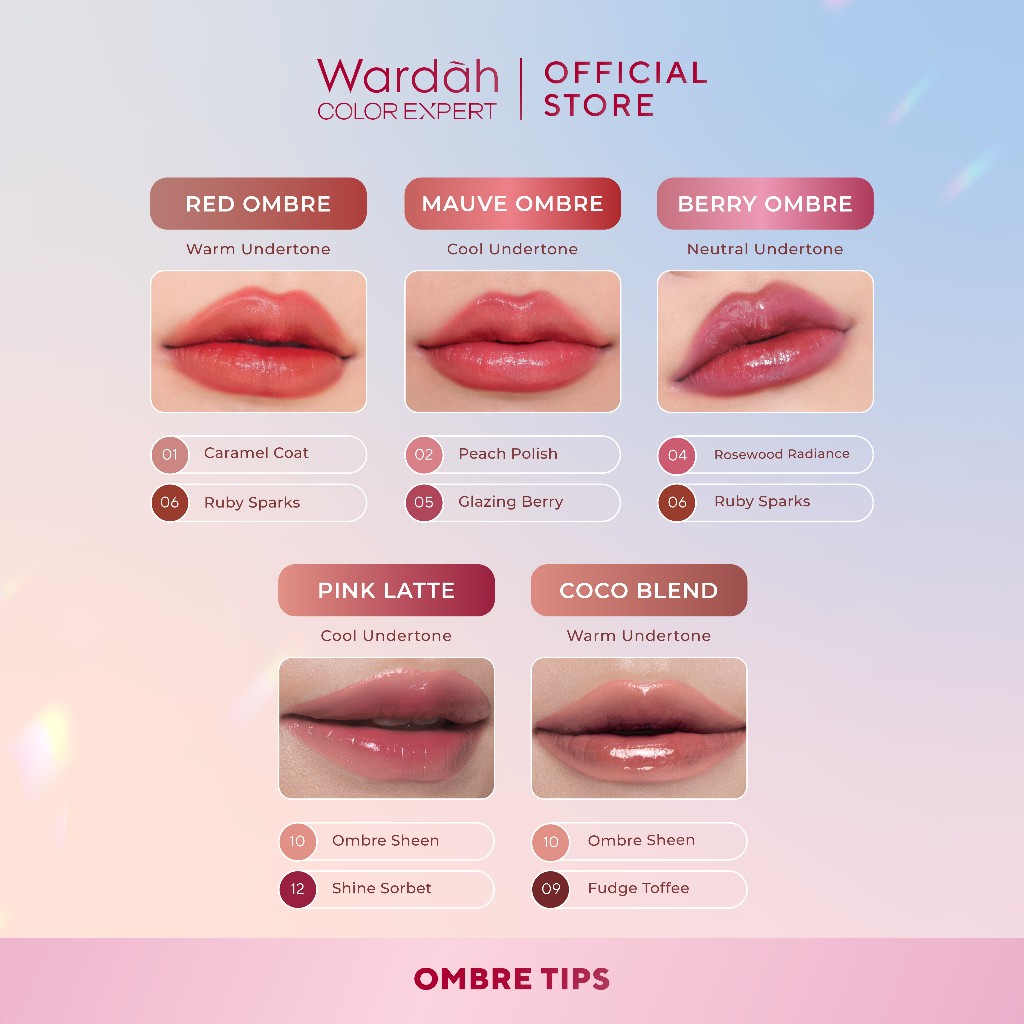 Wardah Glasting Liquid Lip 3.5gr (Lip Cream Transferproof) - 10 Ombre Sheen