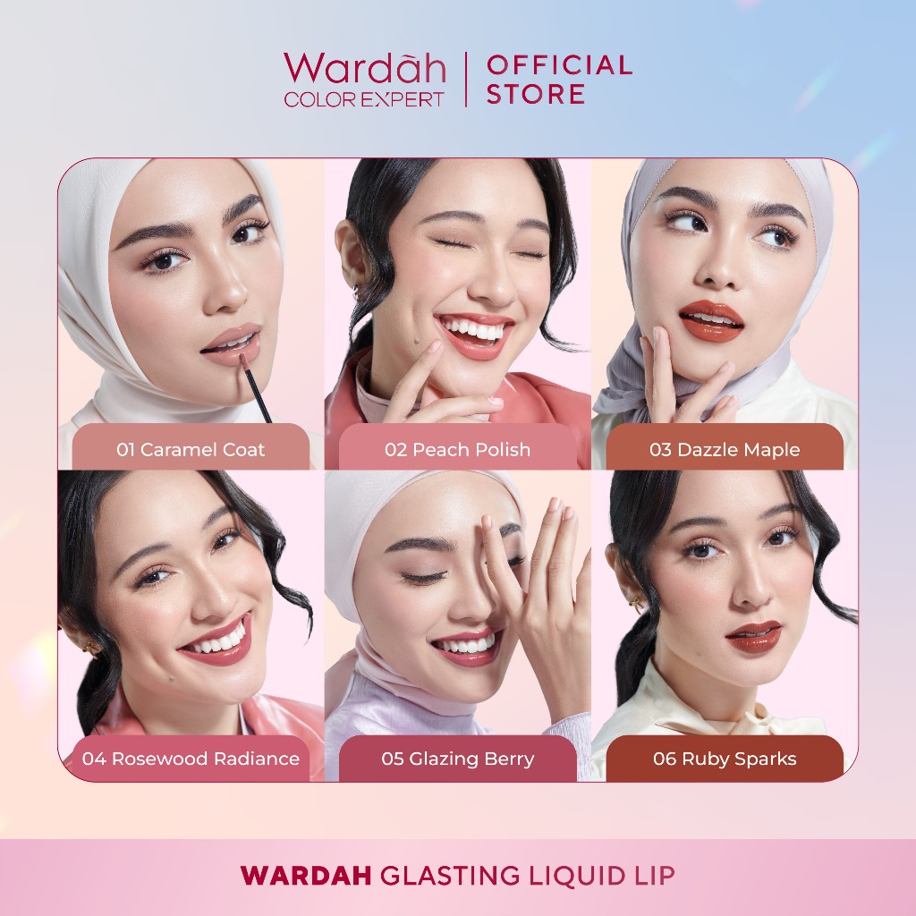 Wardah Glasting Liquid Lip 3.5gr (Lip Cream Transferproof) - 10 Ombre Sheen