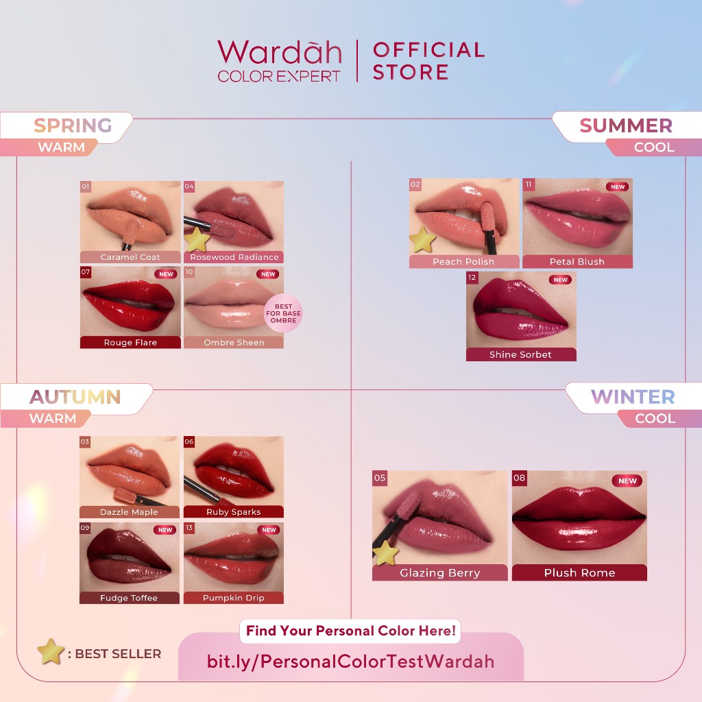 Wardah Glasting Liquid Lip 3.5gr (Lip Cream Transferproof) - 11 Petal Blush