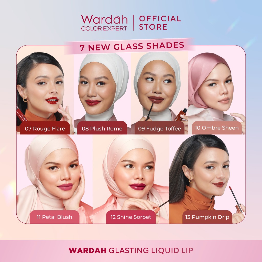 Wardah Glasting Liquid Lip 3.5gr (Lip Cream Transferproof) - 12 Shine Sorbet