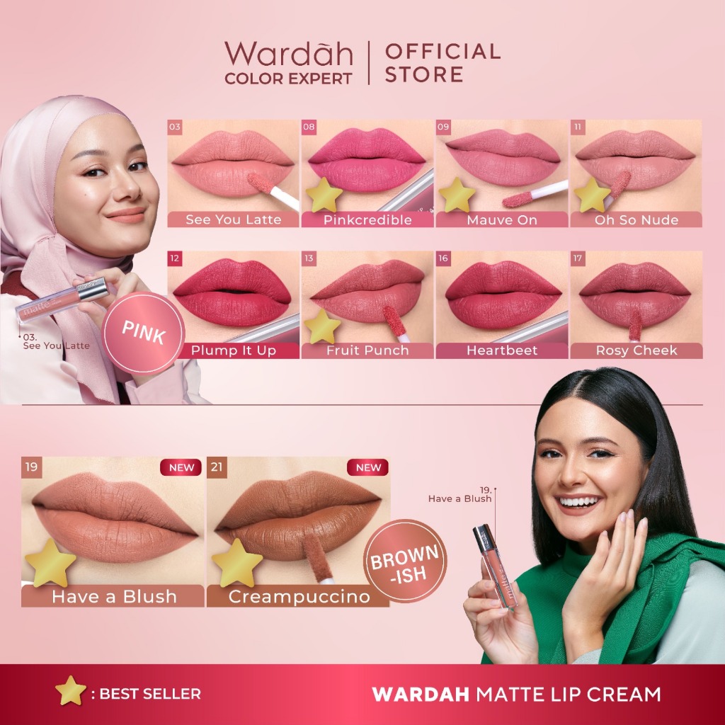 Wardah Exclusive Matte Lip Cream 4gr - 25 Unbeetable