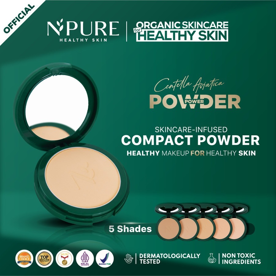 Npure Centella Asiatica Power Powder 10gr - Apricot (Bedak Padat)