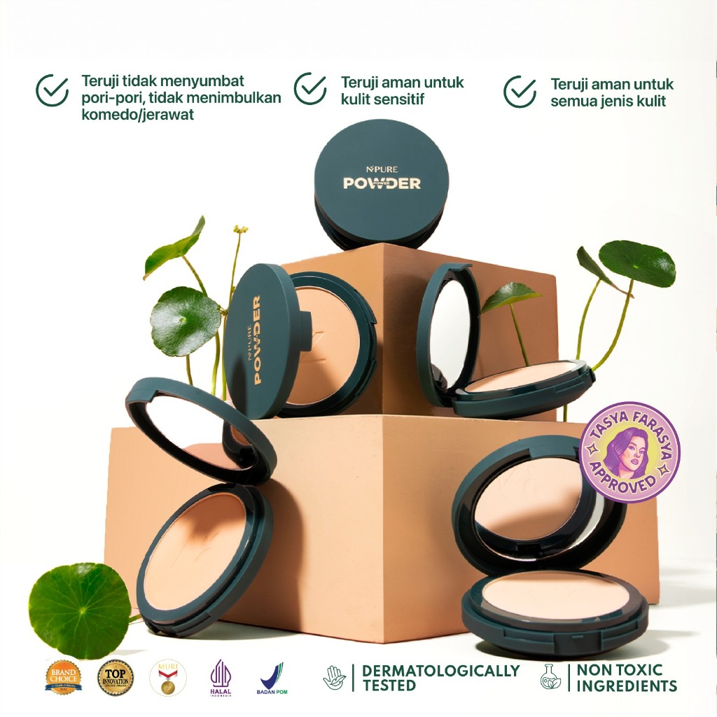 Npure Centella Asiatica Power Powder 10gr - Almond (Bedak Padat)