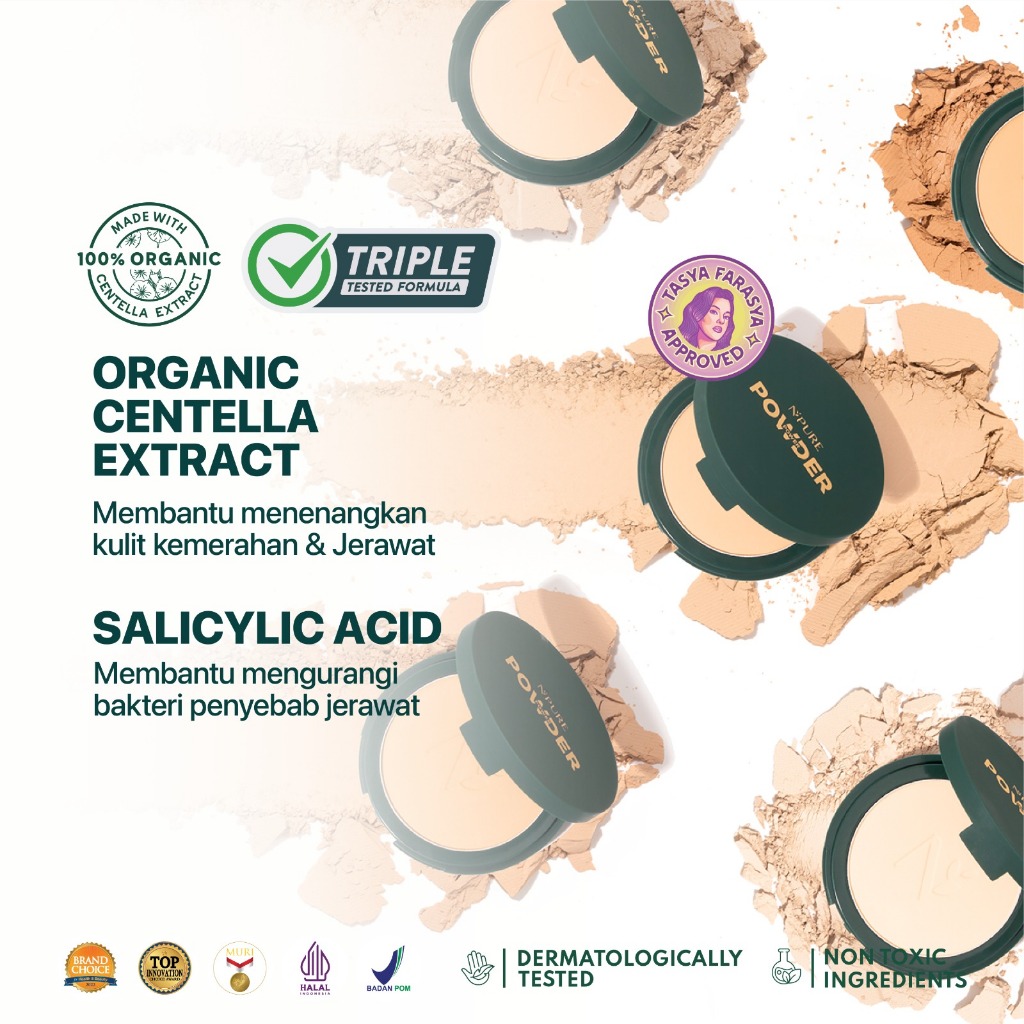 Npure Centella Asiatica Power Powder 10gr - Cocoa (Bedak Padat)