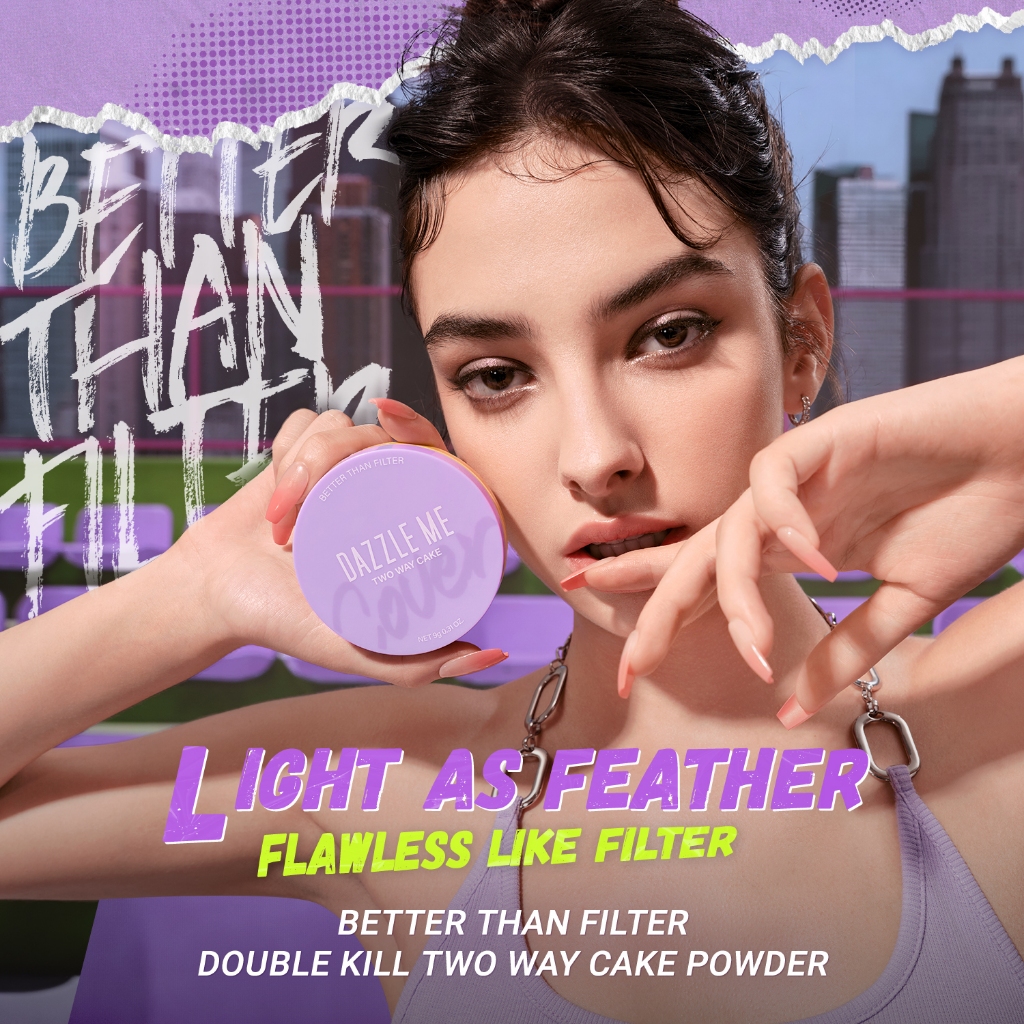 DAZZLE Me Better Than Filter Two Way Cake - W05 Soft Tan