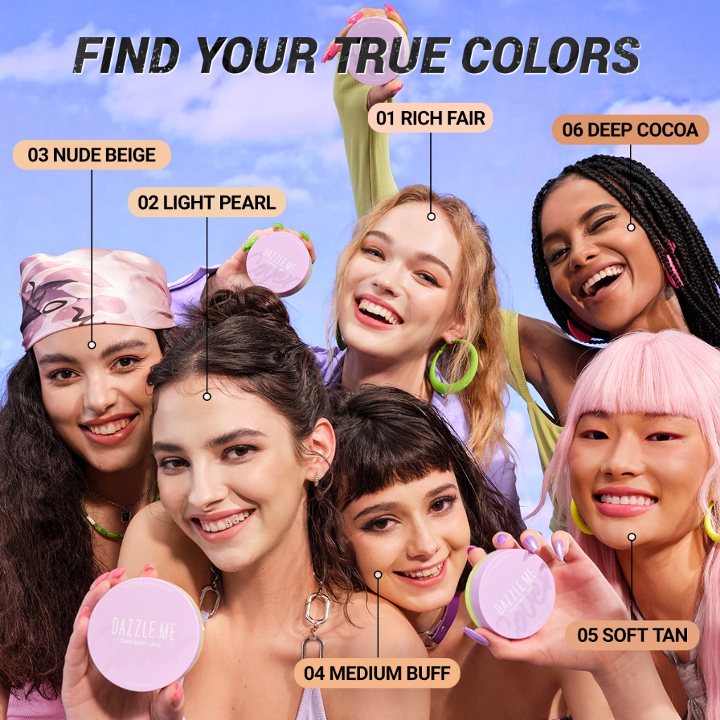 DAZZLE Me Better Than Filter Two Way Cake - W05 Soft Tan
