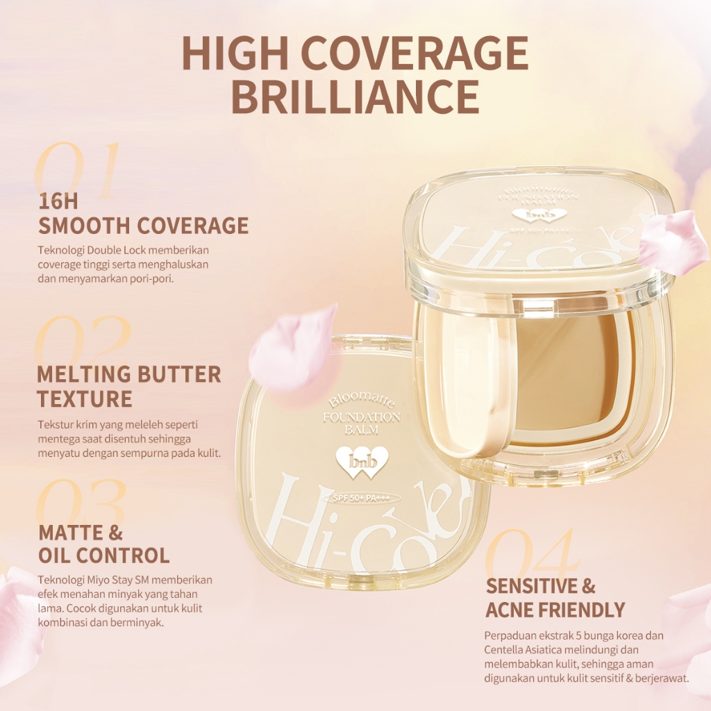 BNB Barenbliss Bloomatte Hi-Cover Foundation Balm 12gr - TN1 Caramel *