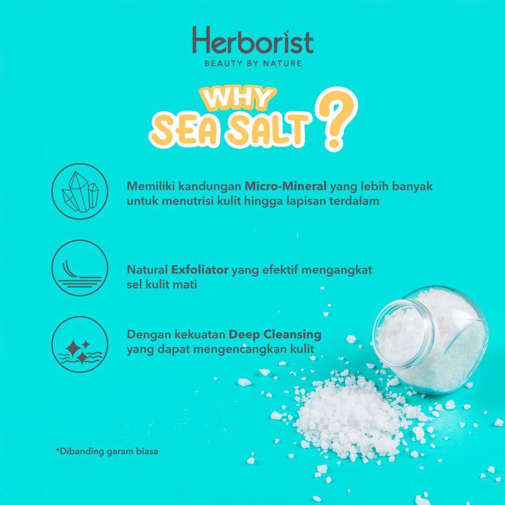 Herborist Mineral Body Scrub 200gr - Sea Salt & Kaolin (Moisturizing & Brightening)
