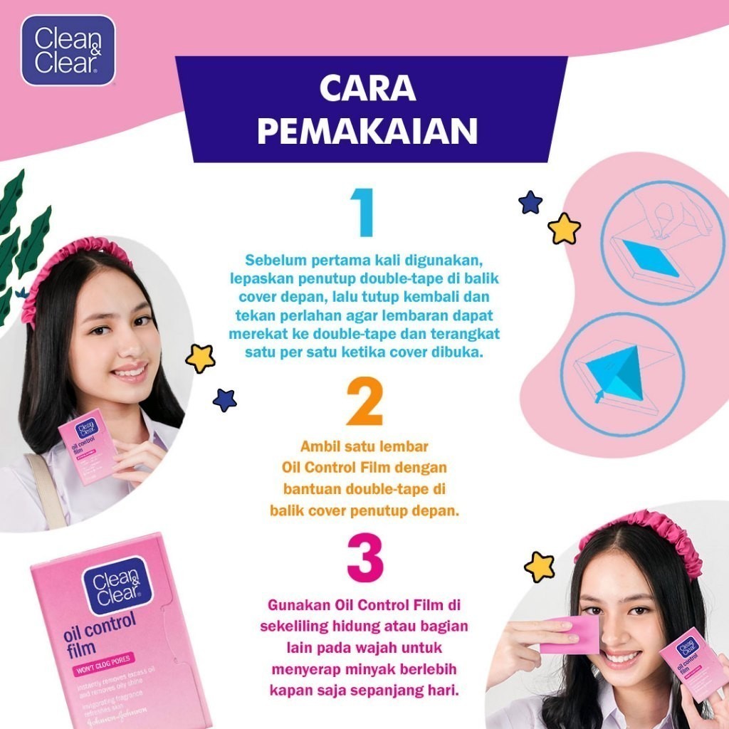 Clean & Clear Oil Control Film Pink 50s