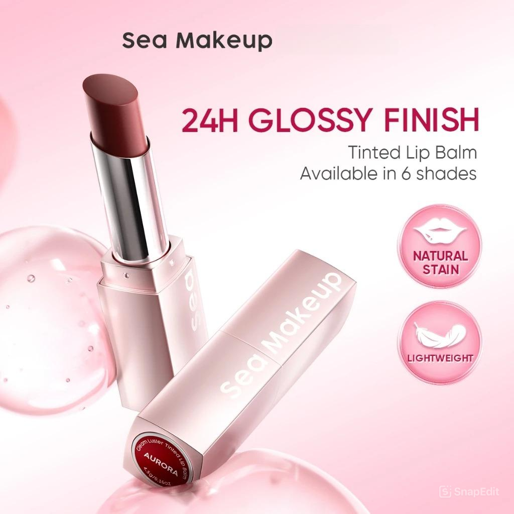Sea Makeup Gleam Luster Tinted Lip Balm 4.5gr - Aurora