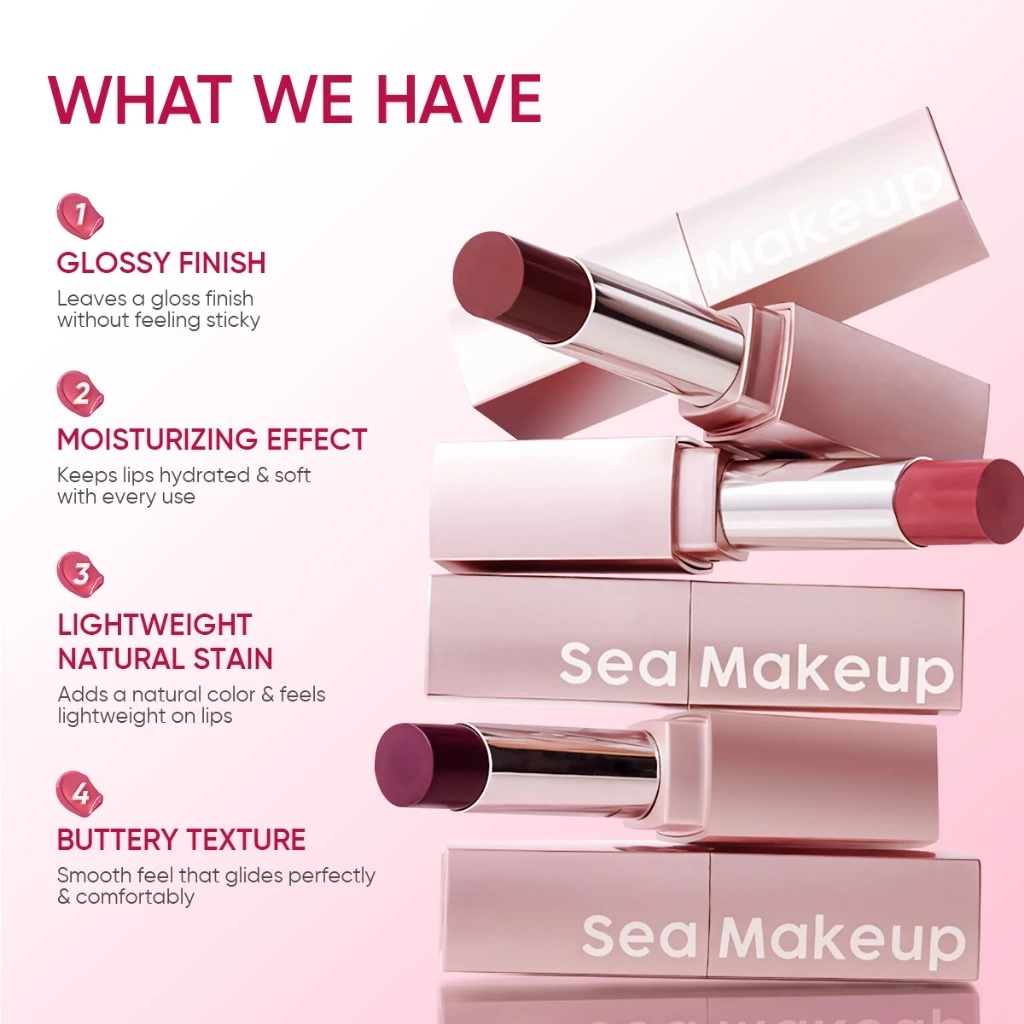 Sea Makeup Gleam Luster Tinted Lip Balm 4.5gr - Aurora