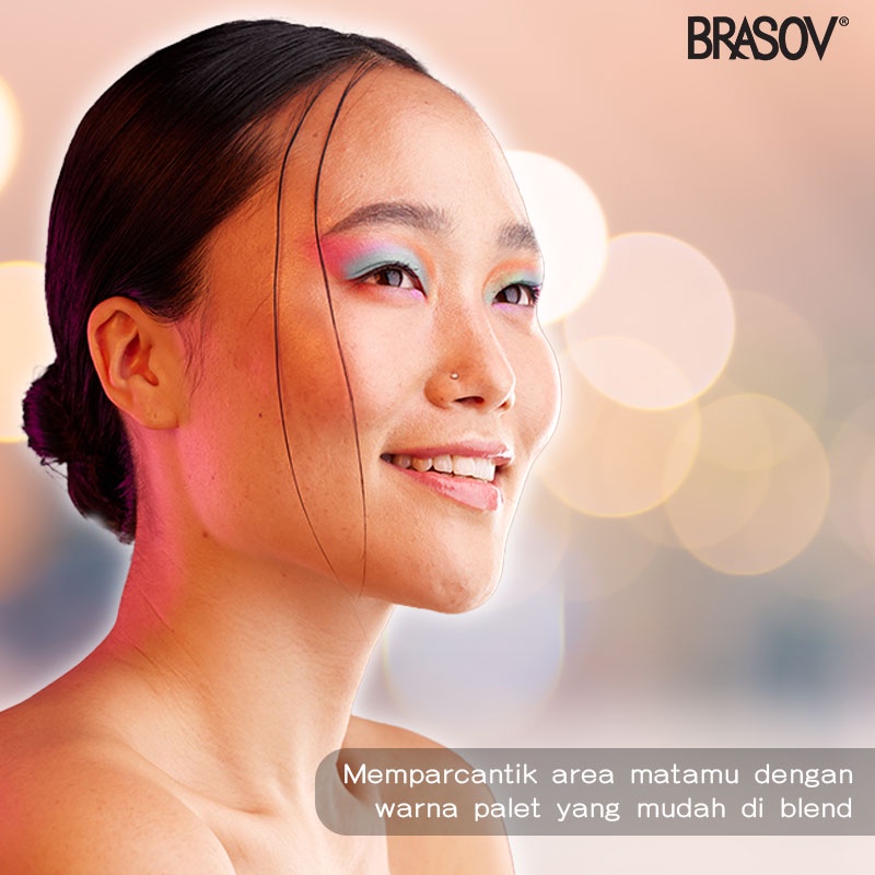 Brasov Makeup Pallete Eyeshadow Blush On - 02 Be Dolly, Peaches!