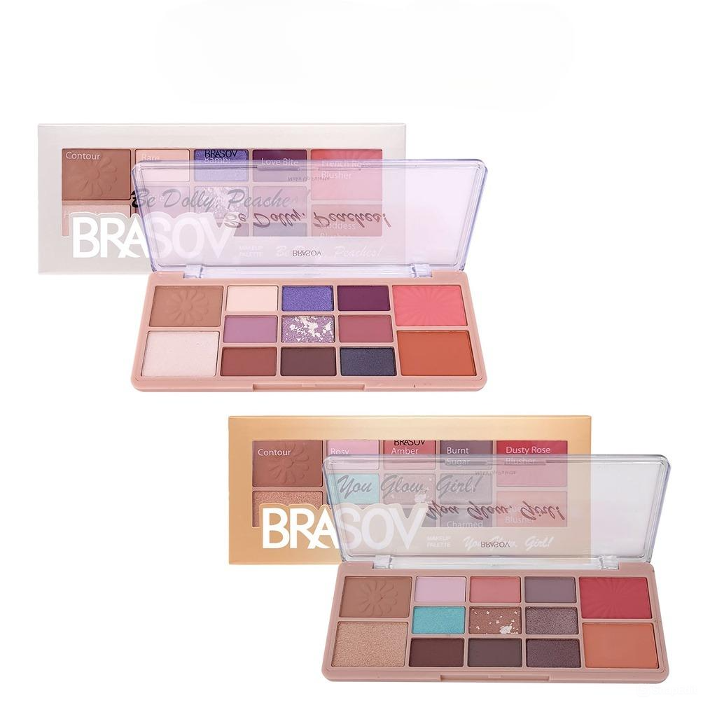 Brasov Makeup Pallete Eyeshadow Blush On - 02 Be Dolly, Peaches!