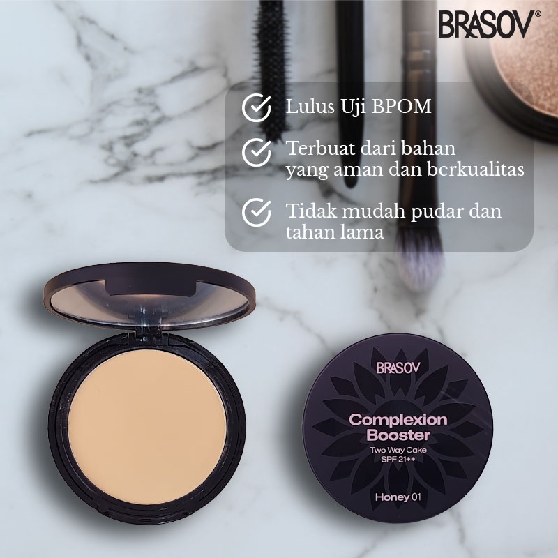 Brasov Complexion Booster Two Way Cake SPF21++ 8,5gr - 01 Honey
