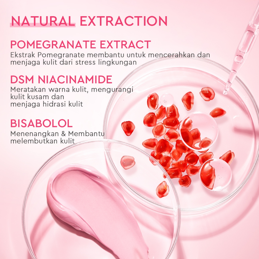 Glad 2 Glow Clay Stick - Pomegranate Niacinamide Brightening 25gr