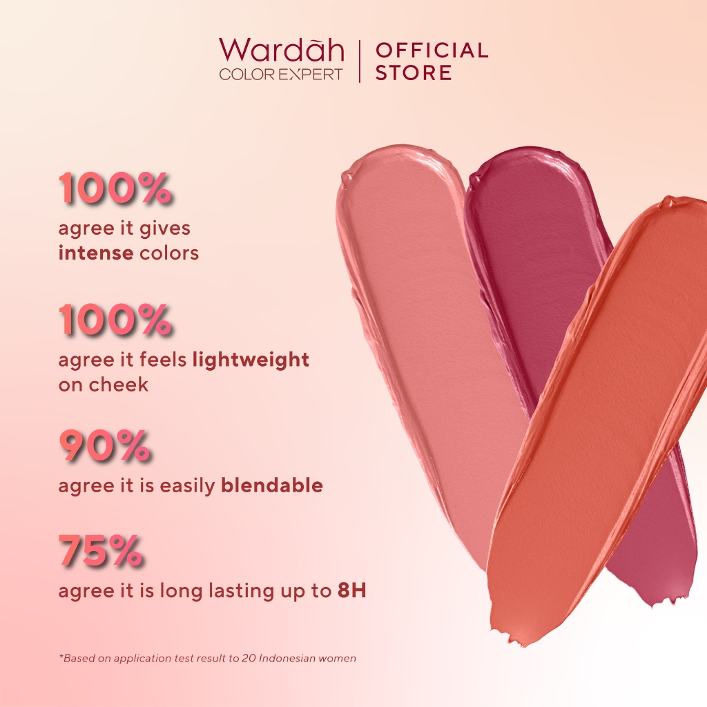 Wardah Colorfit Cream Blush 3gr - 04 Ethereal Rose