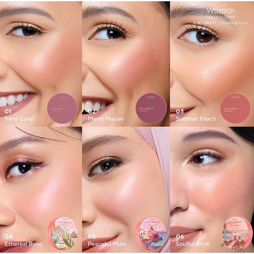 Wardah Colorfit Cream Blush 3gr - 05 Peaceful Plum