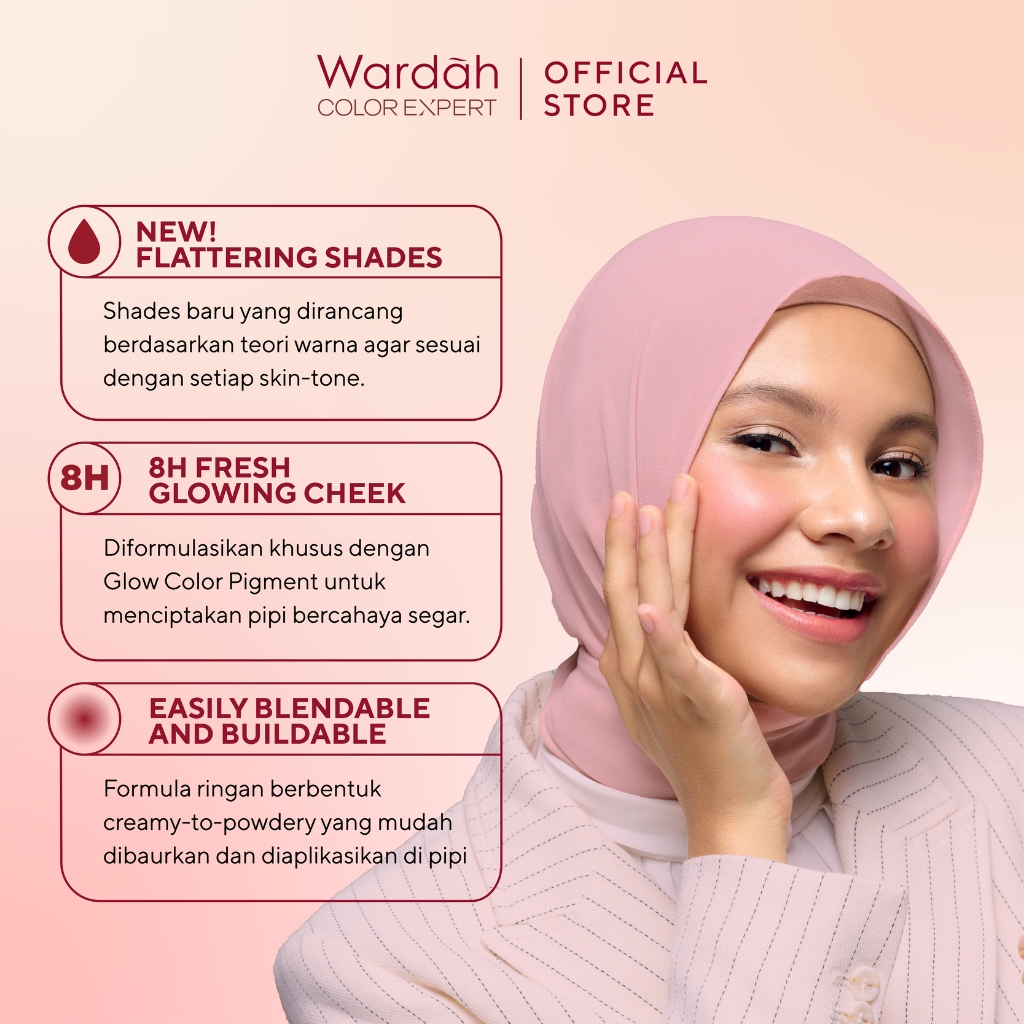Wardah Colorfit Cream Blush 3gr - 06 Soulful Brick