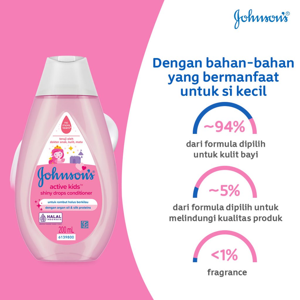 Johnsons Baby Active Kids Shiny Drops Conditioner 200ml