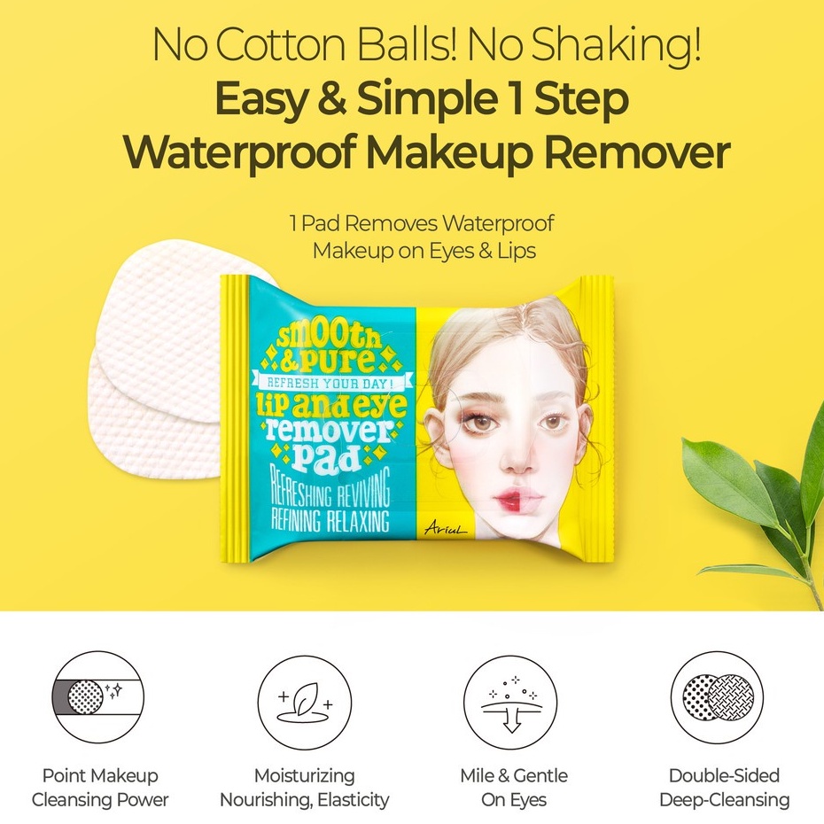 Ariul The Perfect Refresh Your Day! Lip and Eye Remover Pad 30sheet