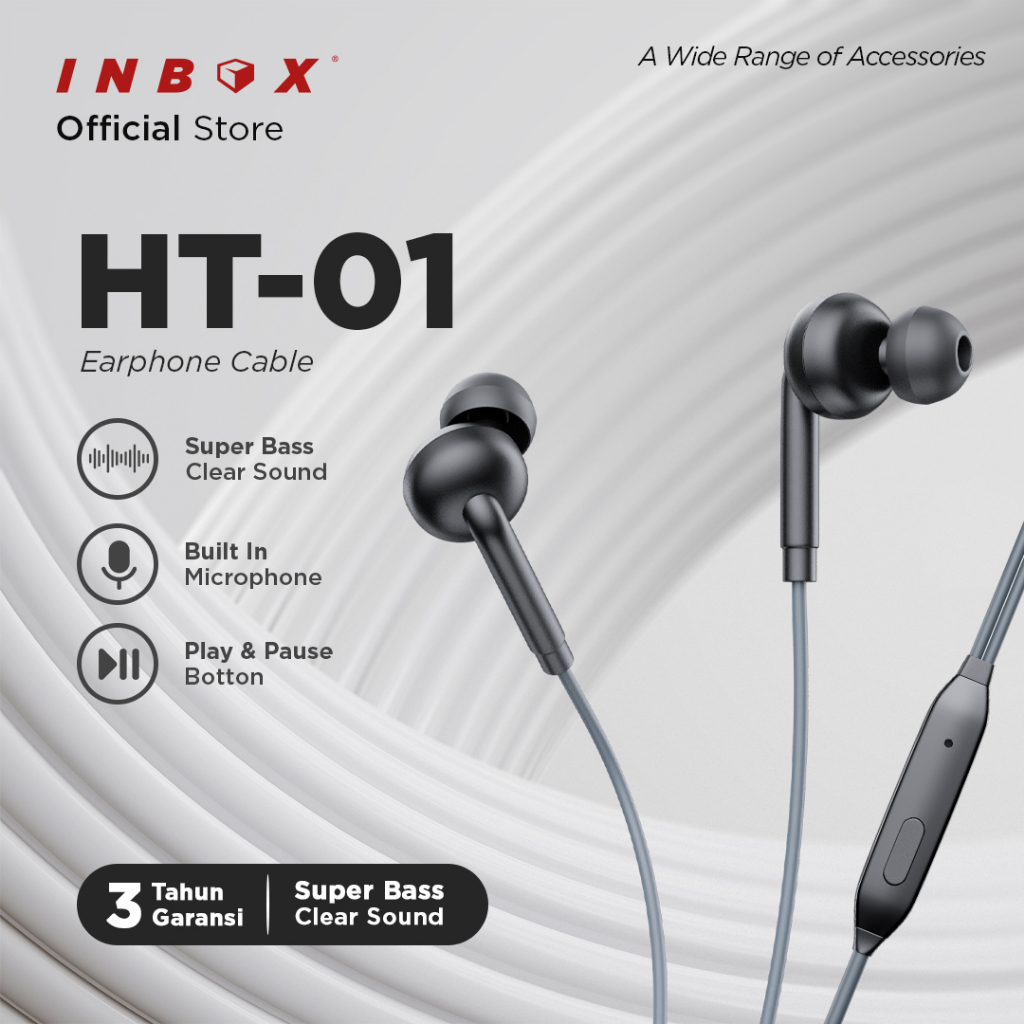 Inbox Earphone Kabel Toples - HT 01